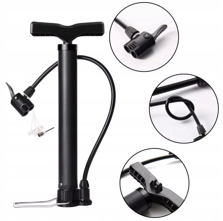POMPKA ROWEROWA STACJONARNA NOŻNA do piłki roweru 5w1 MOCNA PODŁOGOWA