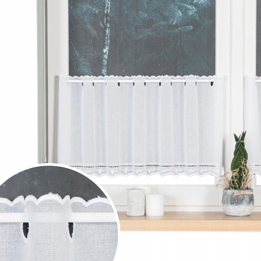 

Zazdrostka do kuchni haftowana wys. 40 cm biała