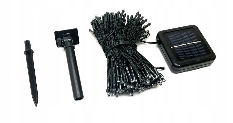 Vánoční Osvětlení Na Stromeček 100 Led Solární Solar Bílé Studené