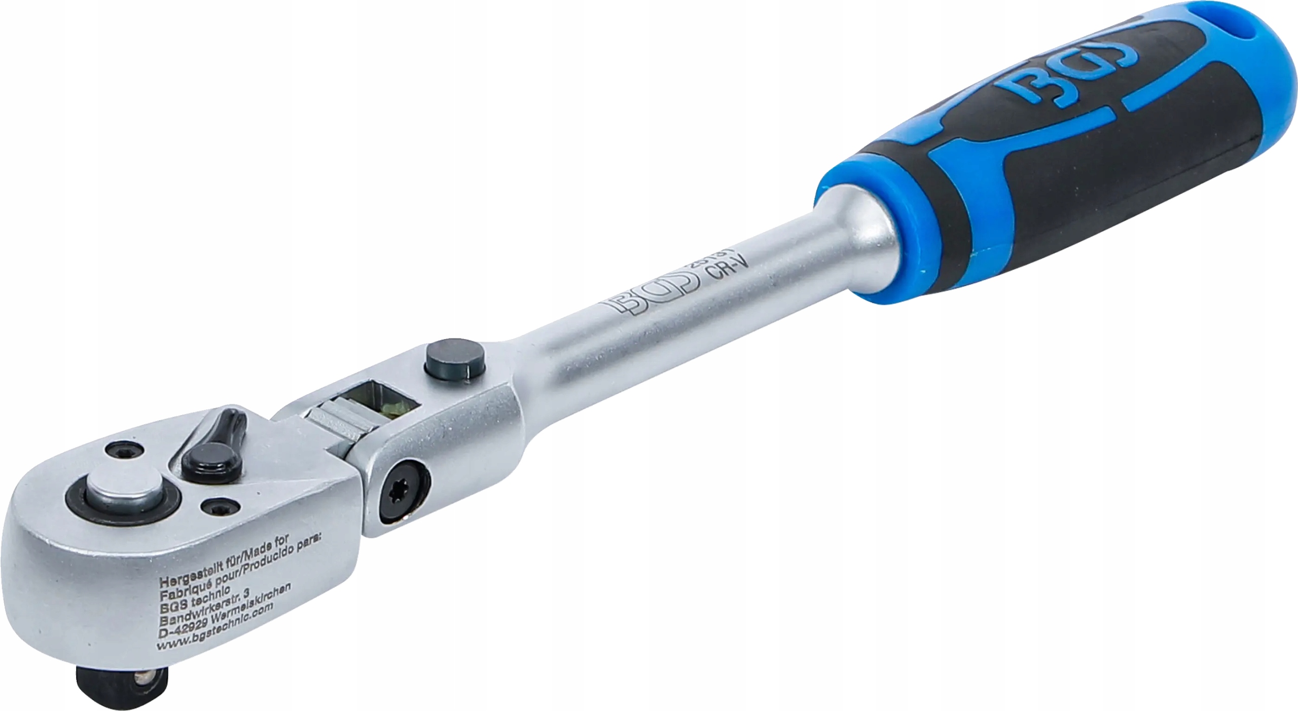 Kloubová ráčna 3/8" s aretací a regulací pracovního úhlu, Bgs 25131