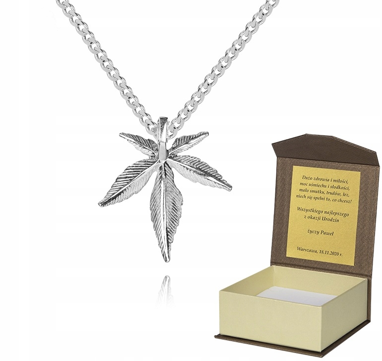 925 Stříbrný Řetízek 40 cm Konopí Dedikace P3Z76