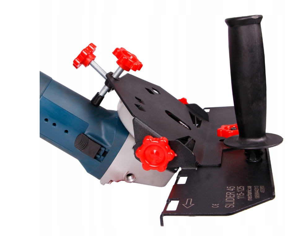 PRZYSTAWKA DO SZLIFIERKI KĄTOWEJ DO CIĘCIA PŁYTEK POD KĄTEM 45° SLIDER Marka bez marki