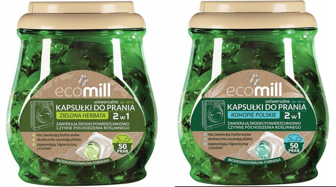 

Ecomill Kapsułki Prania 2w1 2x50P Z.herb Konopie