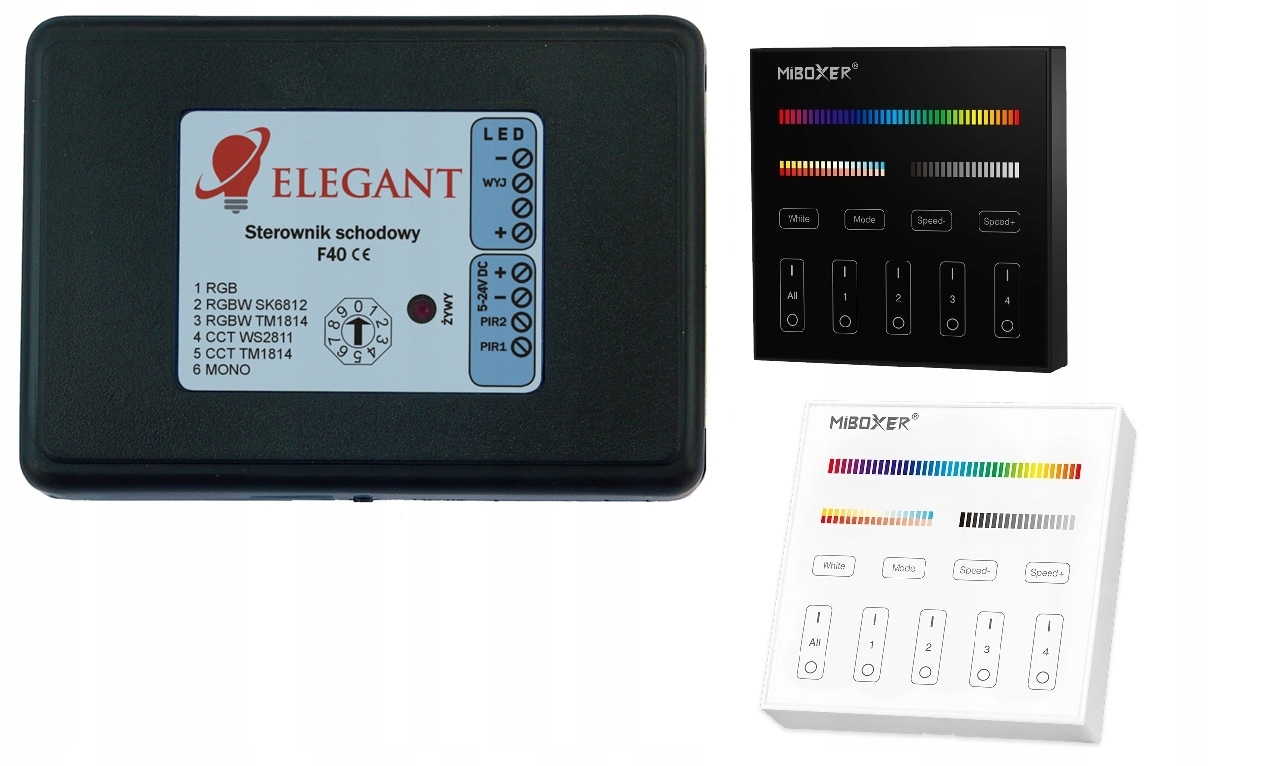 Univerzální schodišťový a koridorový ovladač F40 Rgb Rgbw Cct Mono panel B4