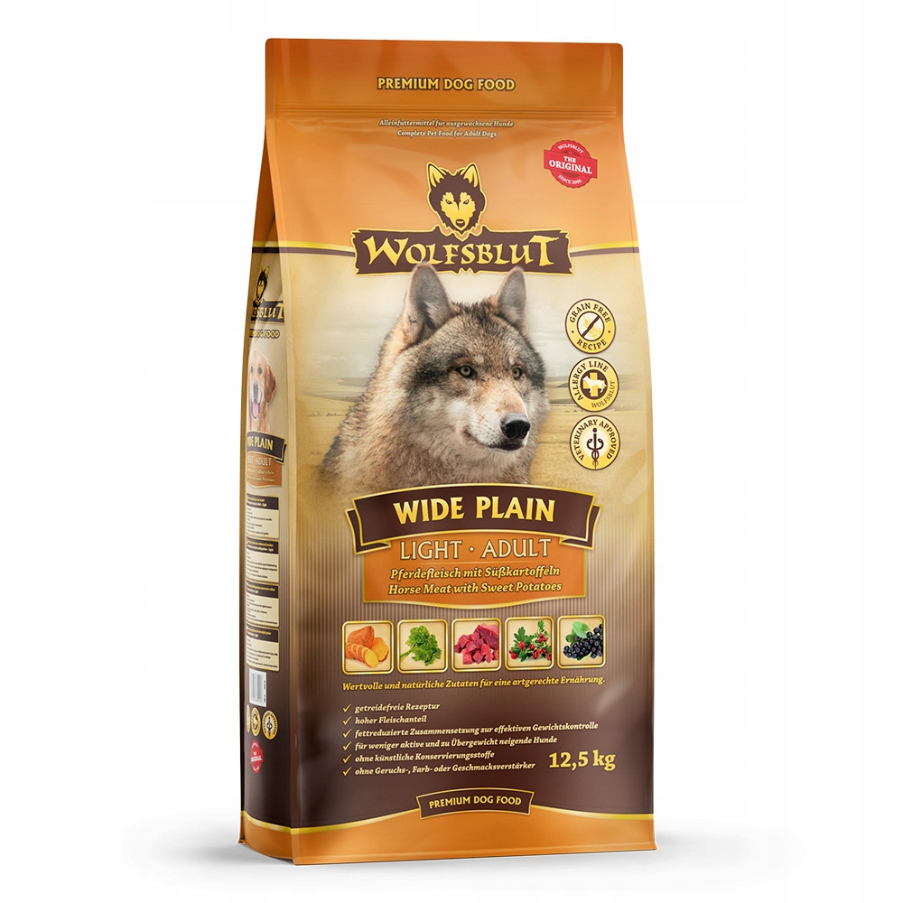 Wolfsblut Wide Plain Adult Light 12,5KG konina