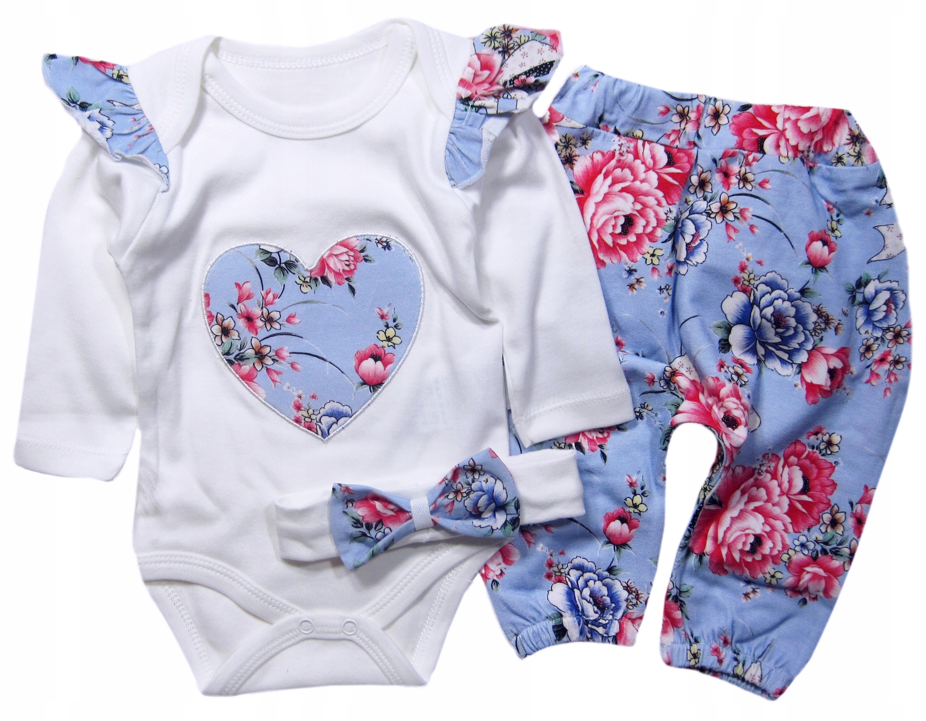 

Bawełniany Komplet Body +Spodnie +Opaska 3-pak* 80