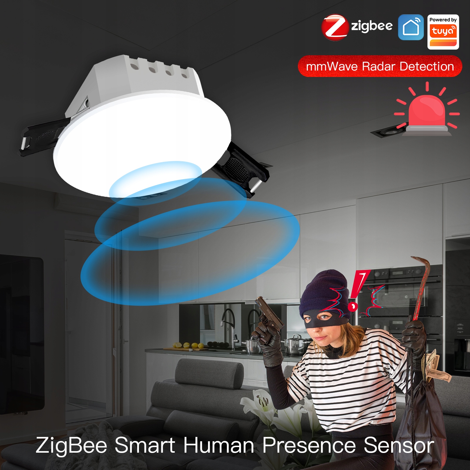 

Detektor obecności człowieka Tuya ZigBee Smart App