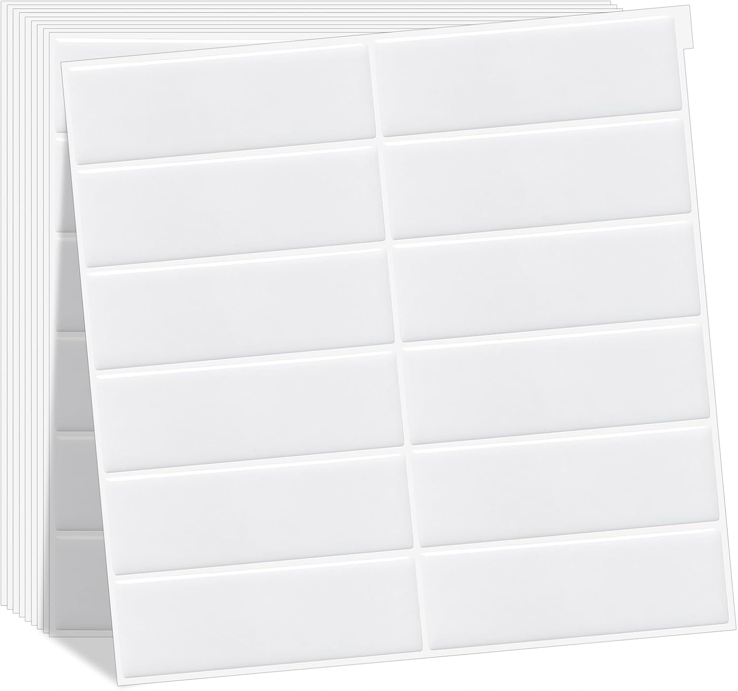 WoStick bílé samolepky na kuchyňské dlaždice čtvercové 30,5 x 30,5 cm 10 Ks