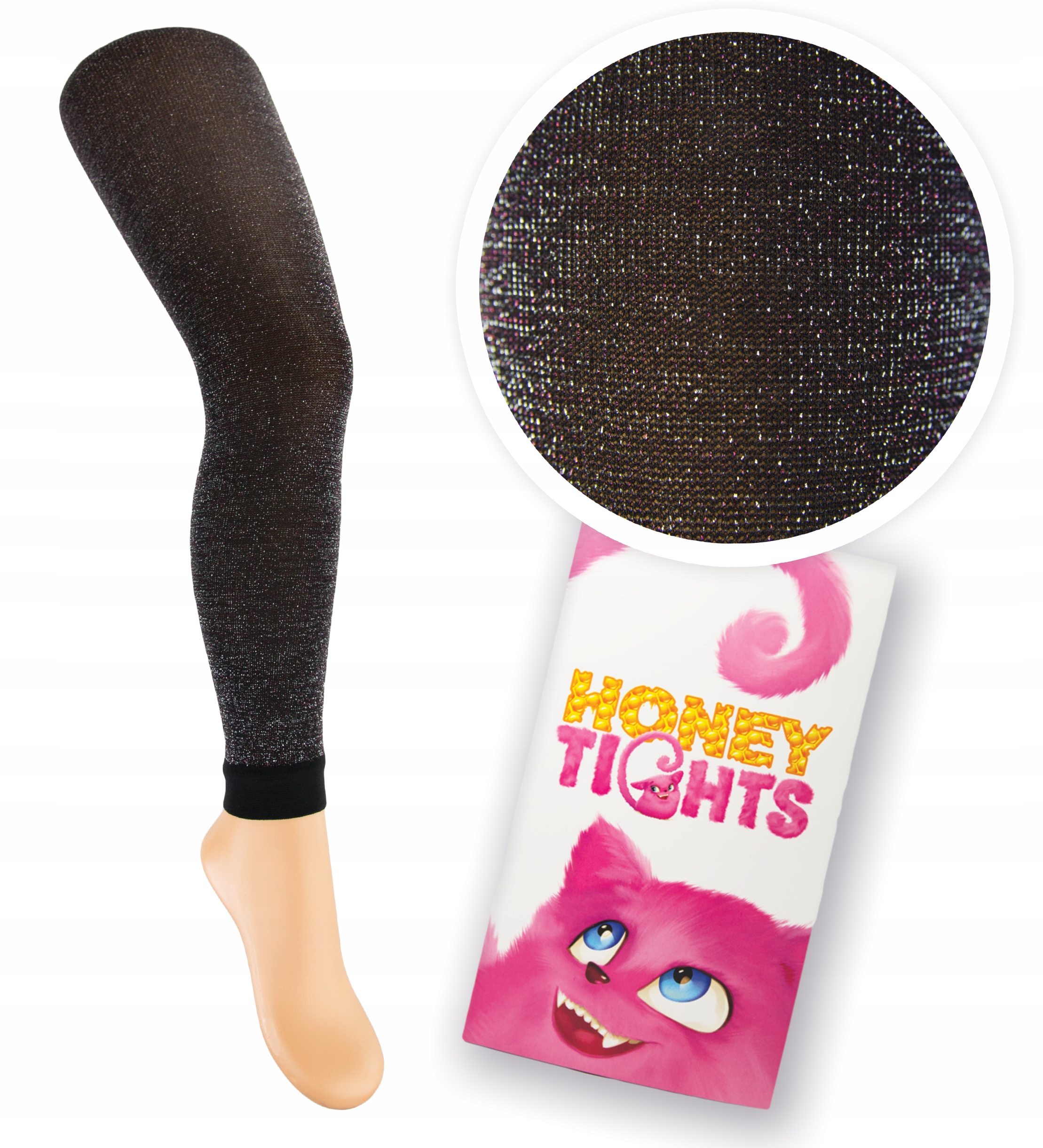 

Włoskie Legginsy Dziewczęce Błysk Czarne r 140-146