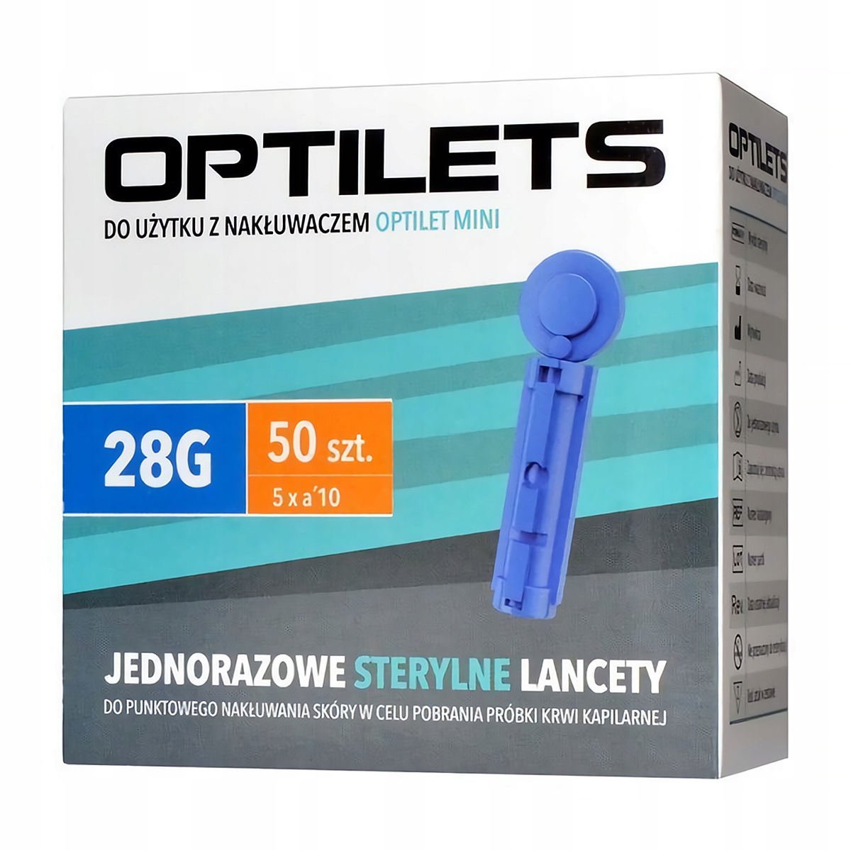 

Lancety do glukometru Optilets Diagnosis 50 szt