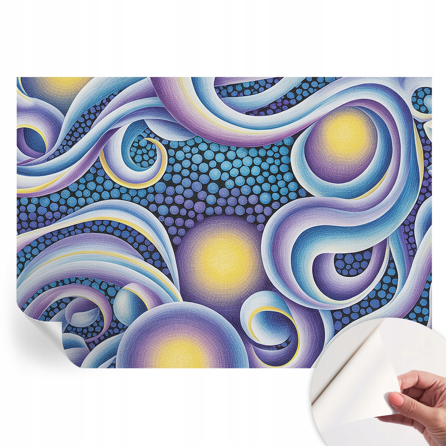 Samolepiaca dekoratívna fototapeta do spálne Farebné víry 312 x 219 cm