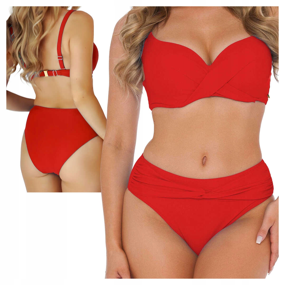 Self Dvoudílné plavky push up Bodrum3 6 červená 70E