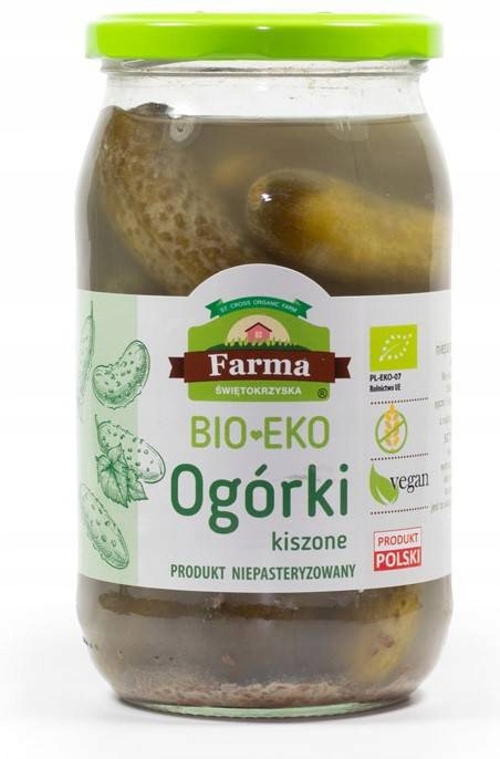 Levně Kysané okurky Bio 700 g 1100 g Farma Świętkorzyska