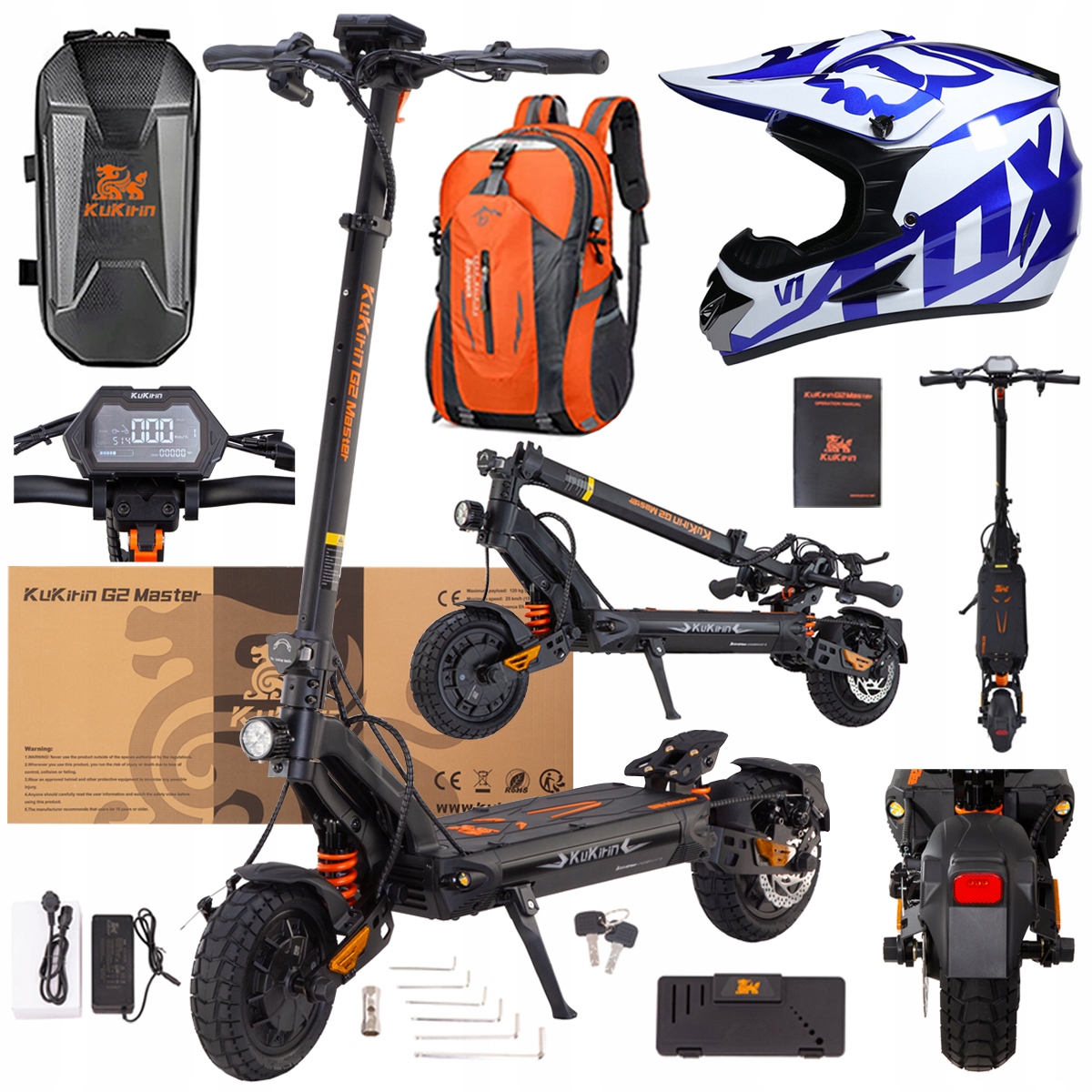 Kukirin G2 Master elektrické vozidlo 2000W 52V 20.8AH 70KM 60KM/H +Dárek