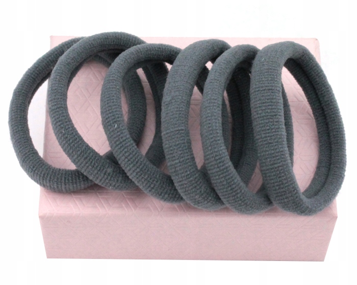 

Gumki Do Włosów Lycra Szare 6 Sztuk