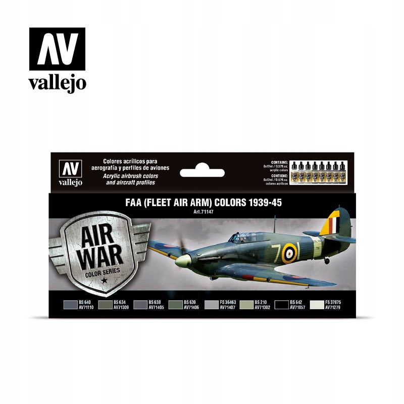 Sada 8 Barev Vallejo Model Air Fleet Arm 71147