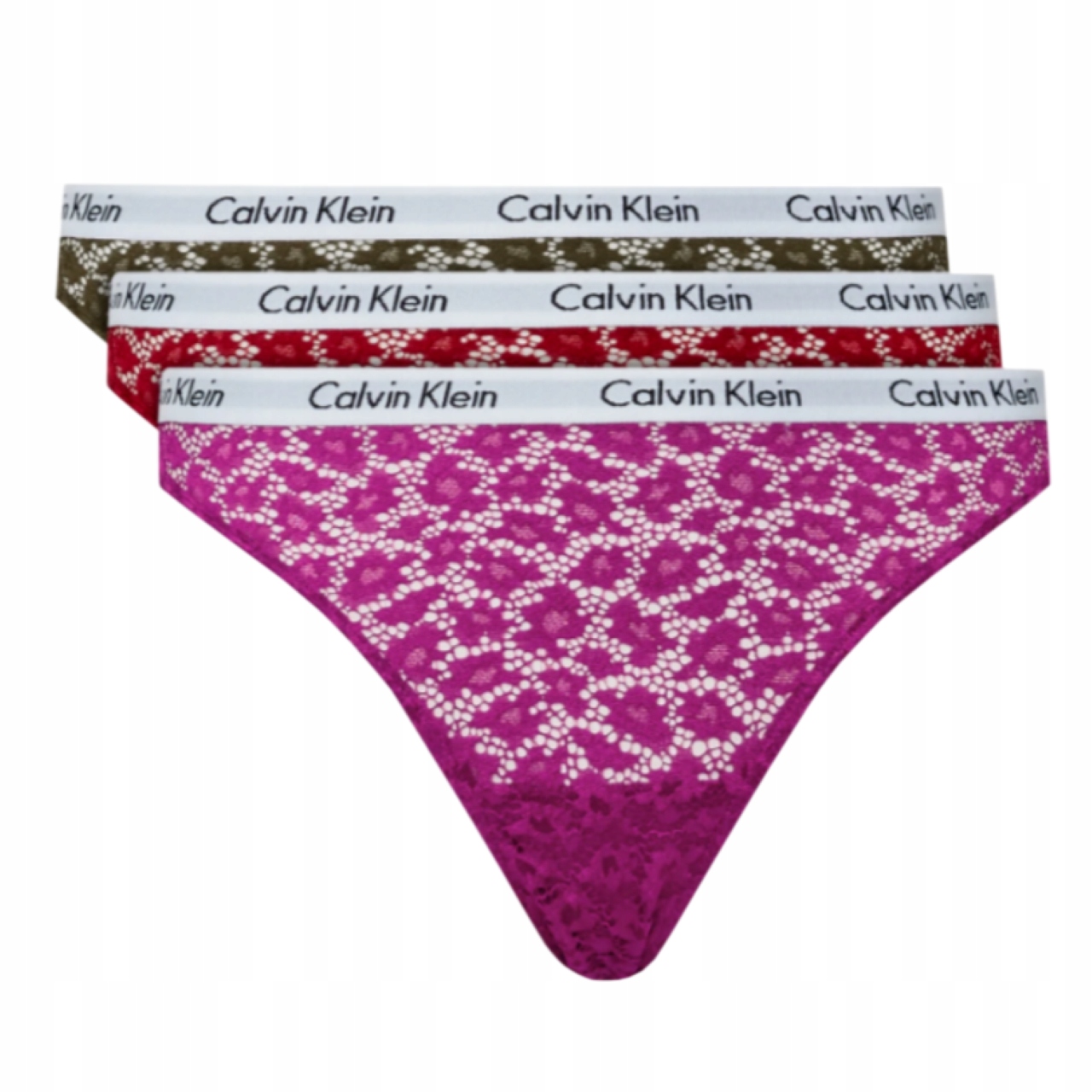 -10% Calvin Klein Dámské Kalhotky 3-PACK Bikiny XXXL