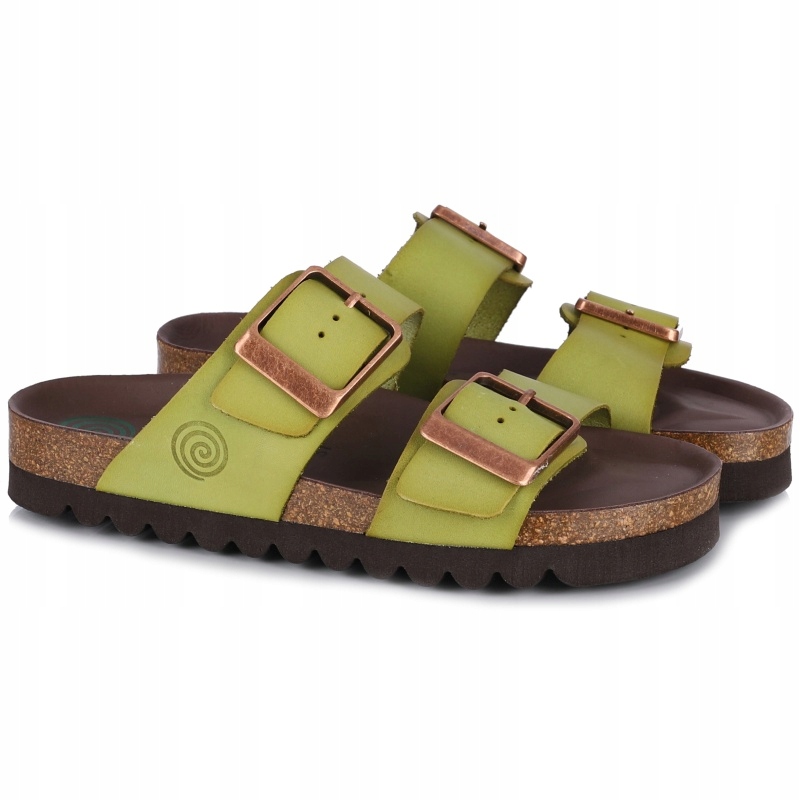 Dámské Nazouváky Dr. Brinkmann 700686-71 Hellgrun, zelené, Kůže, Vel. .39