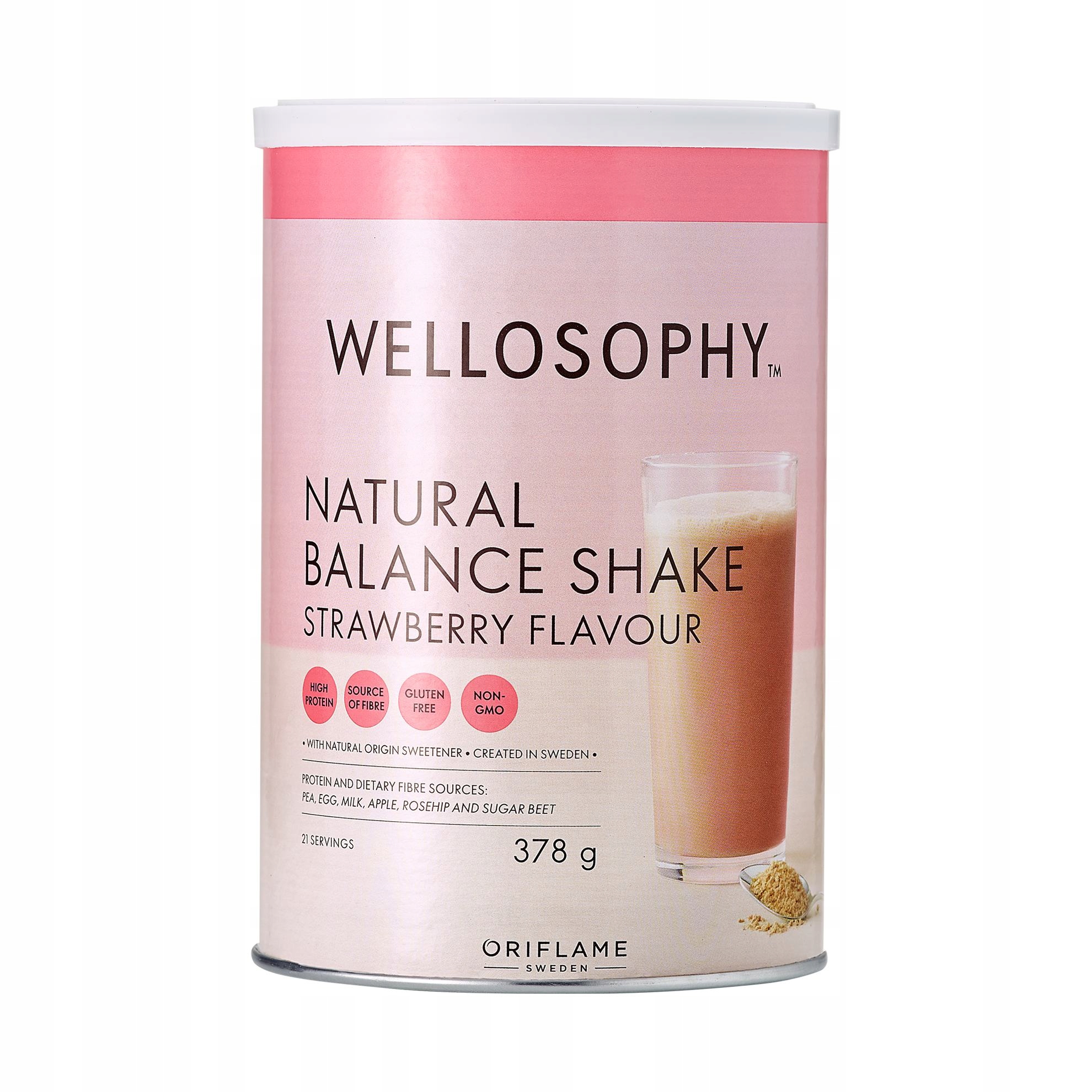 Koktail Natural Balance Wellosophy - jahodová príchuť Wellness by Oriflame