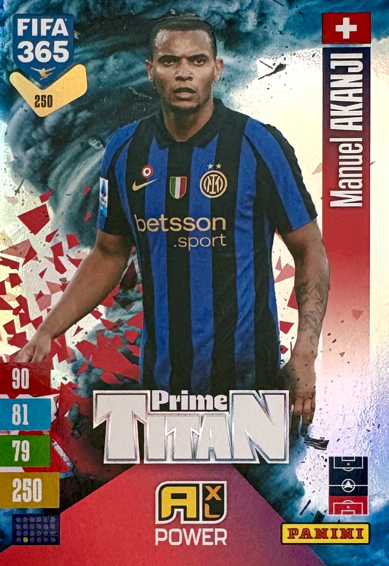 karta Fifa 365 2027 Kick-off Power Prime Titan 250 Manuel Akanji Inter