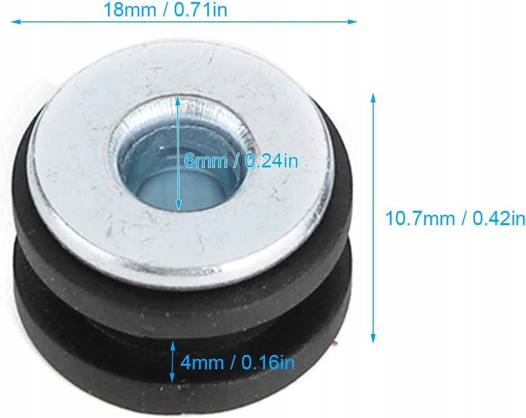 5 szt. M6 motocyklowe gumowe przelotki śruby do owiewek