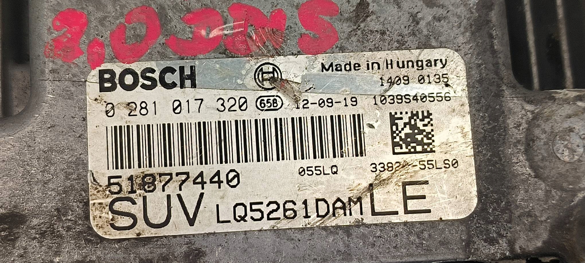 computer Motore ECU 0281017320 2.0 DDiS SUZUKI SX4