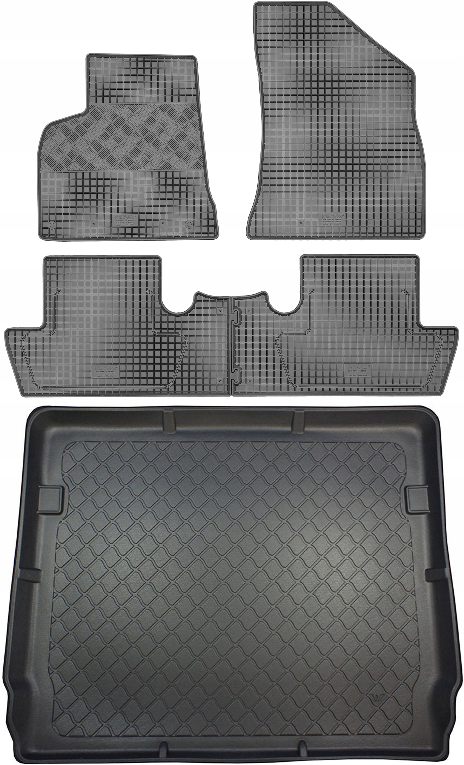 Peugeot 5008 I Van 2009-2017 Sada Gumové rohože rohož