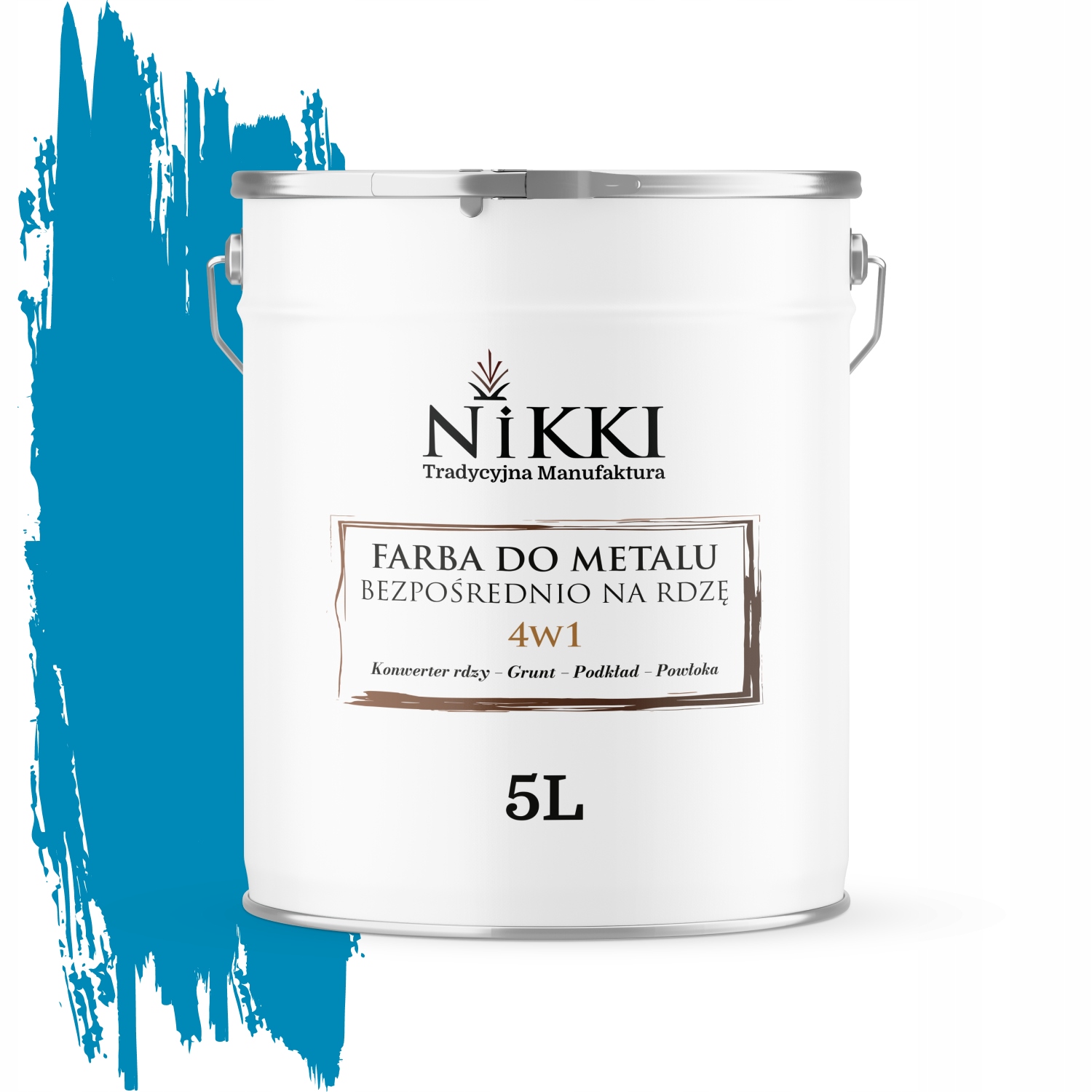 Barva Na Kov Přímo Na Rez Pozink 4v1 Modrá Světlá Ral 5012 Satén 5L