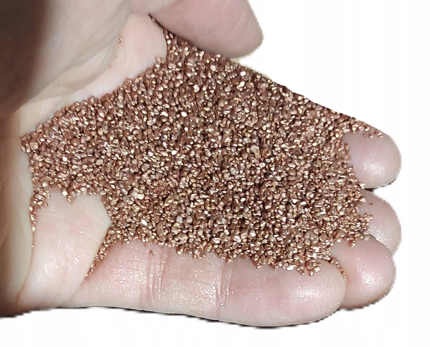 Dekorativní kamínky staré zlato, měděný písek, měď, mosaz, 10 kg