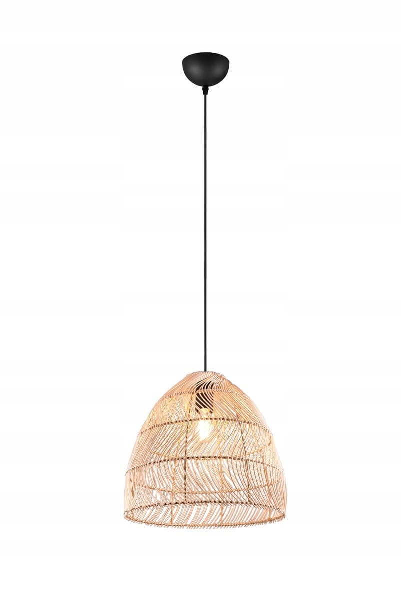 Závesná lampa nad ratanový stôl s tienidlom čierna Rl