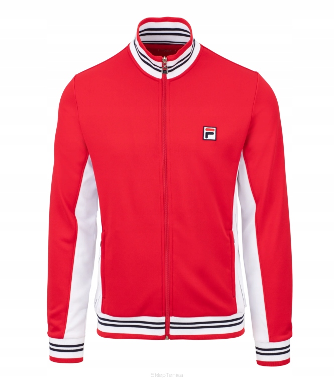 Bluza tenisowa Fila Jacket Bjorn czerwono-biała L