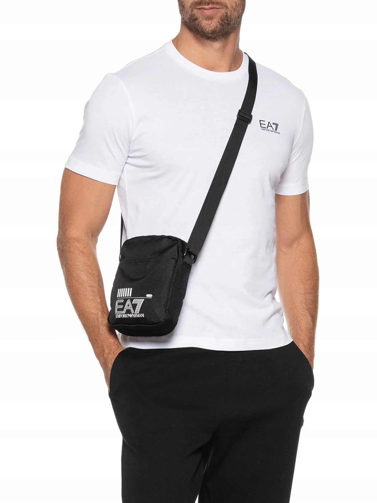 Emporio Armani EA7 pánská kabelka přes rameno taška přes rameno Black