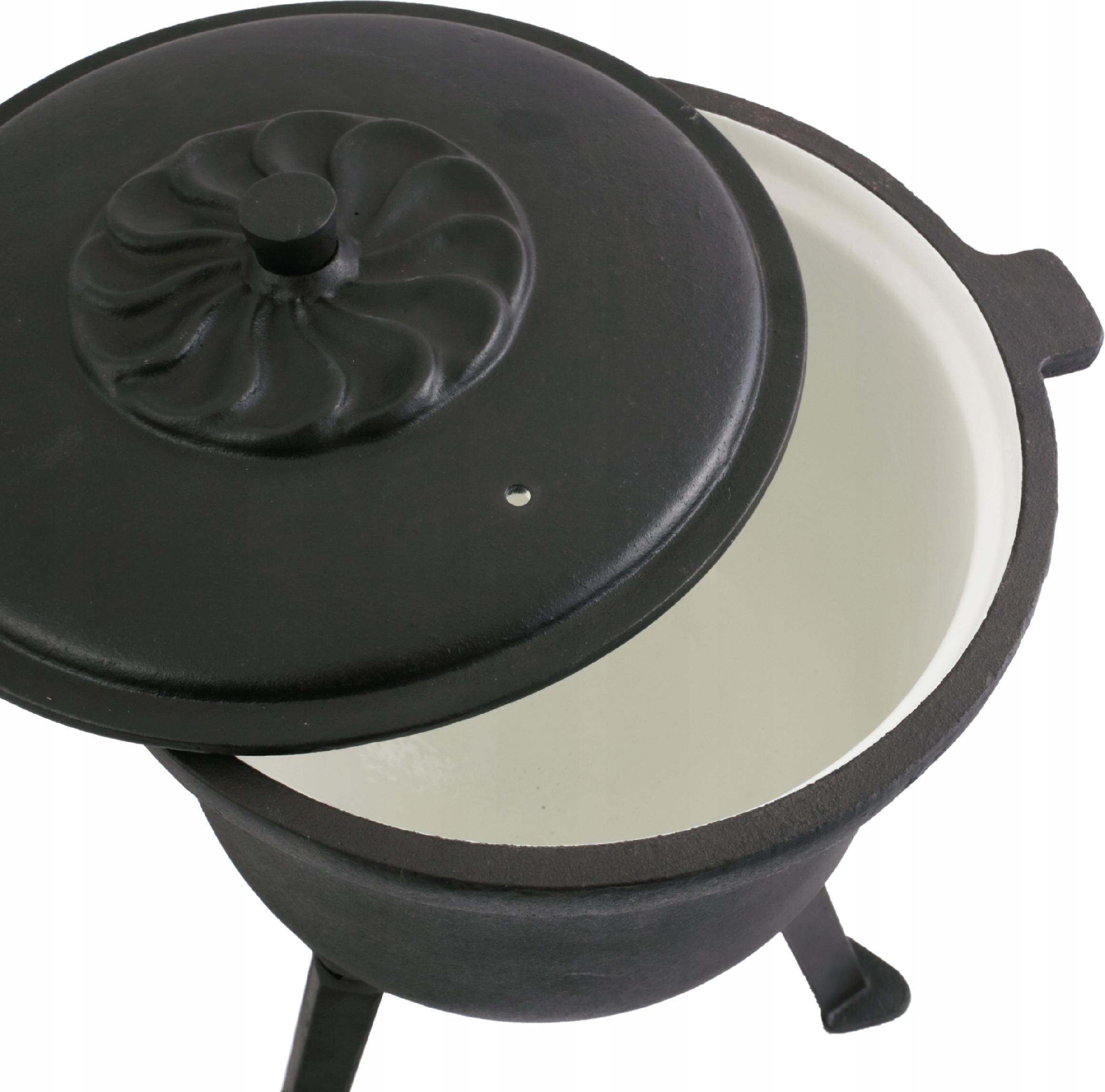 KOCIOŁEK ŻELIWNY 15L MYŚLIWSKI GRILL KOCIOŁ GARNEK