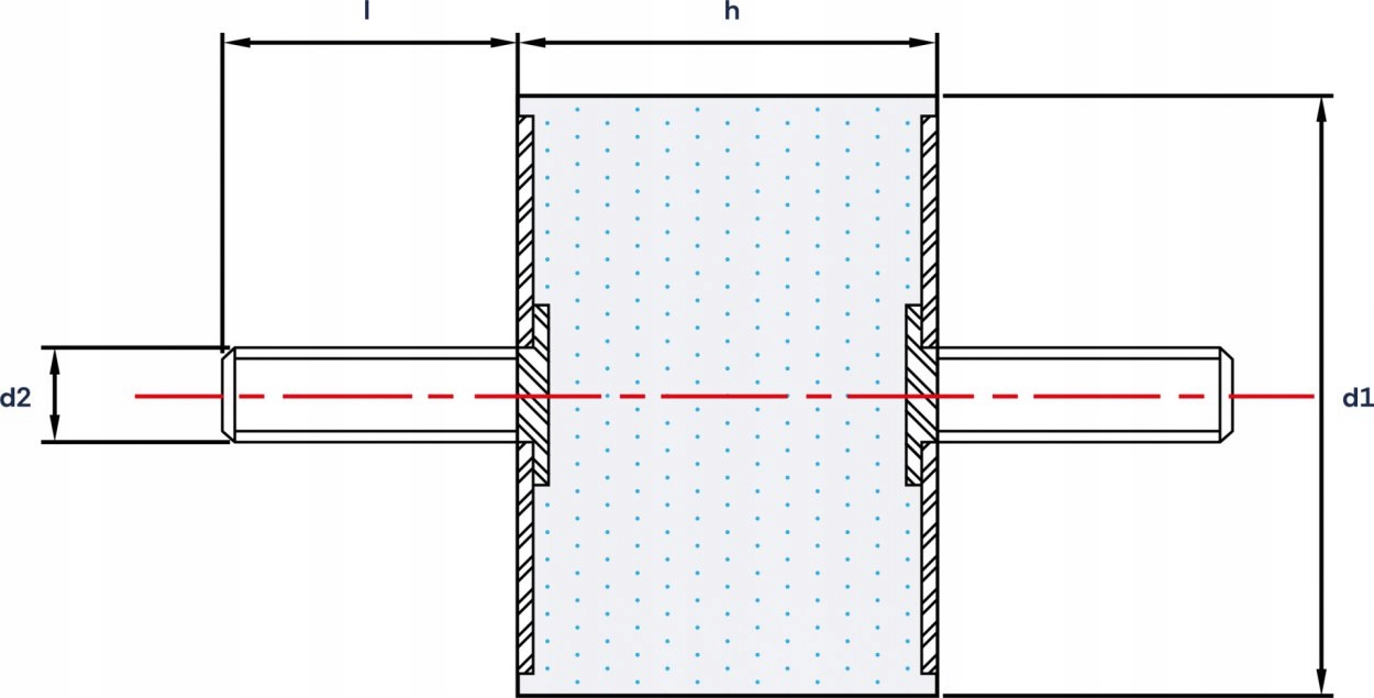 Wibroizolator Typ A 10X15 M4X10 Marka bez marki