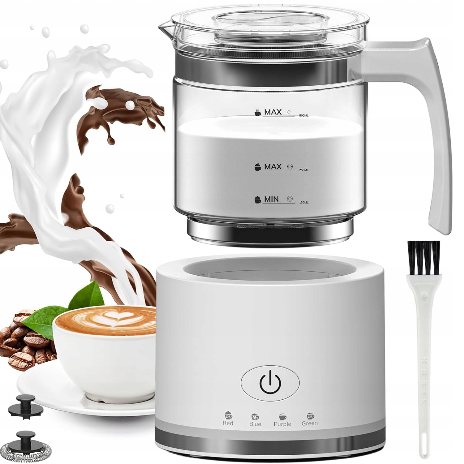 Elektrický Skleněný Napěňovač Mléka Pro Cappuccino Latte