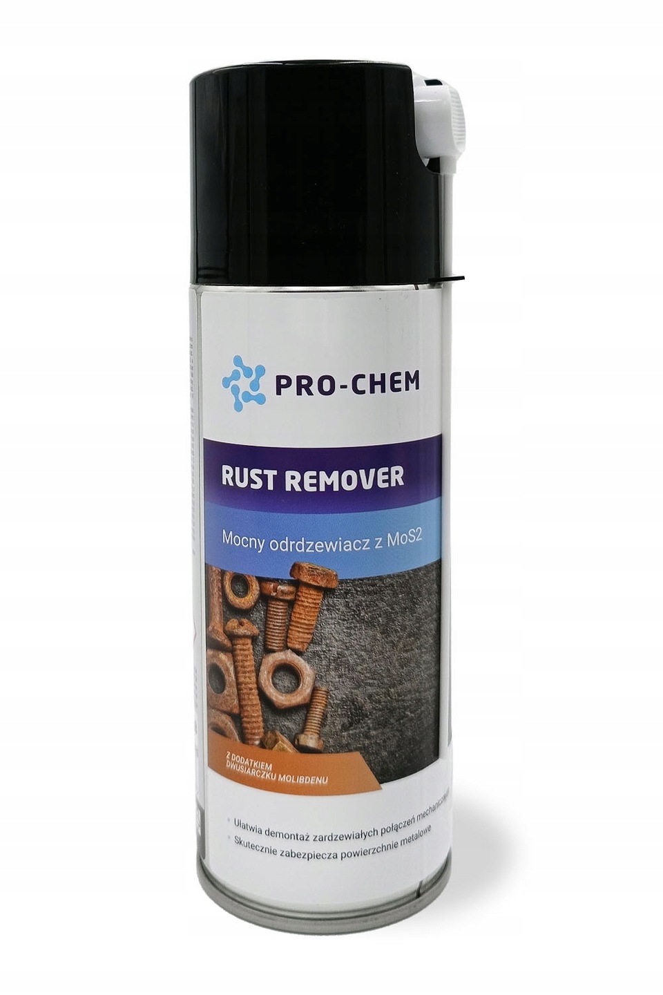 Mocny odrdzewiacz z dwusiarczkiem molibdenu Pro-chem Rust Remover 400 ml