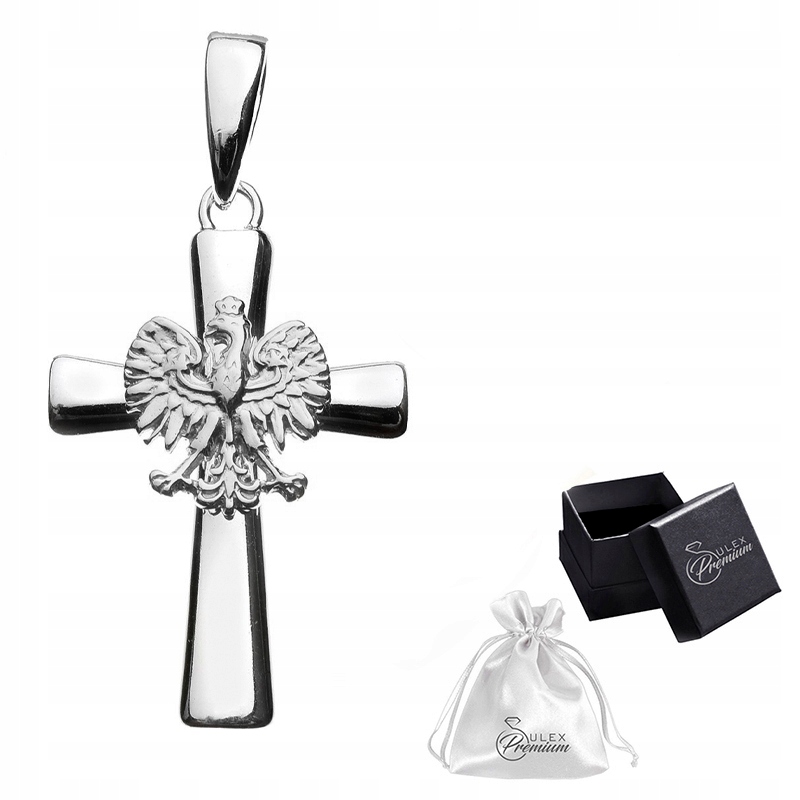 Patriotický křížek stříbro ryzost 925 Přívěsek Přívěsek Kříž s orlem
