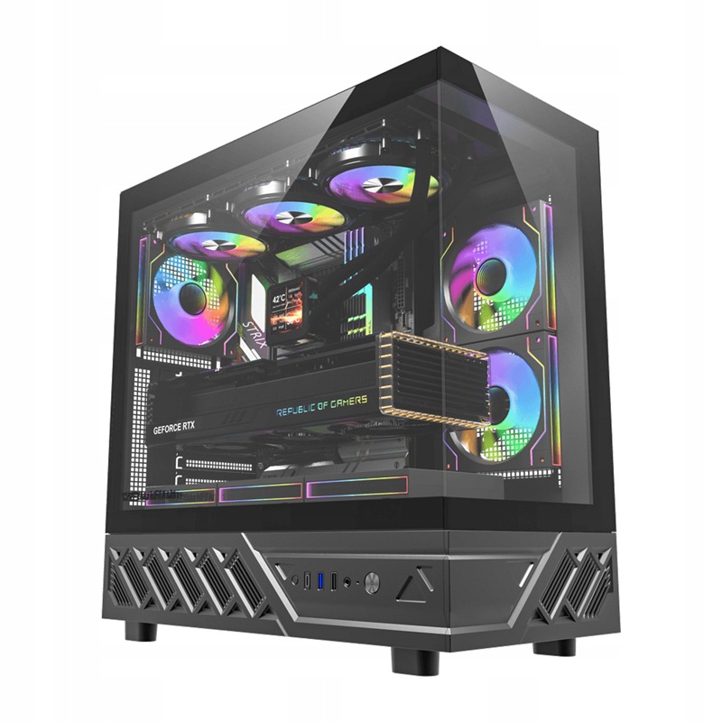 Počítačová Skříň DarkFlash DS950 (černá) 6 ventilátorů