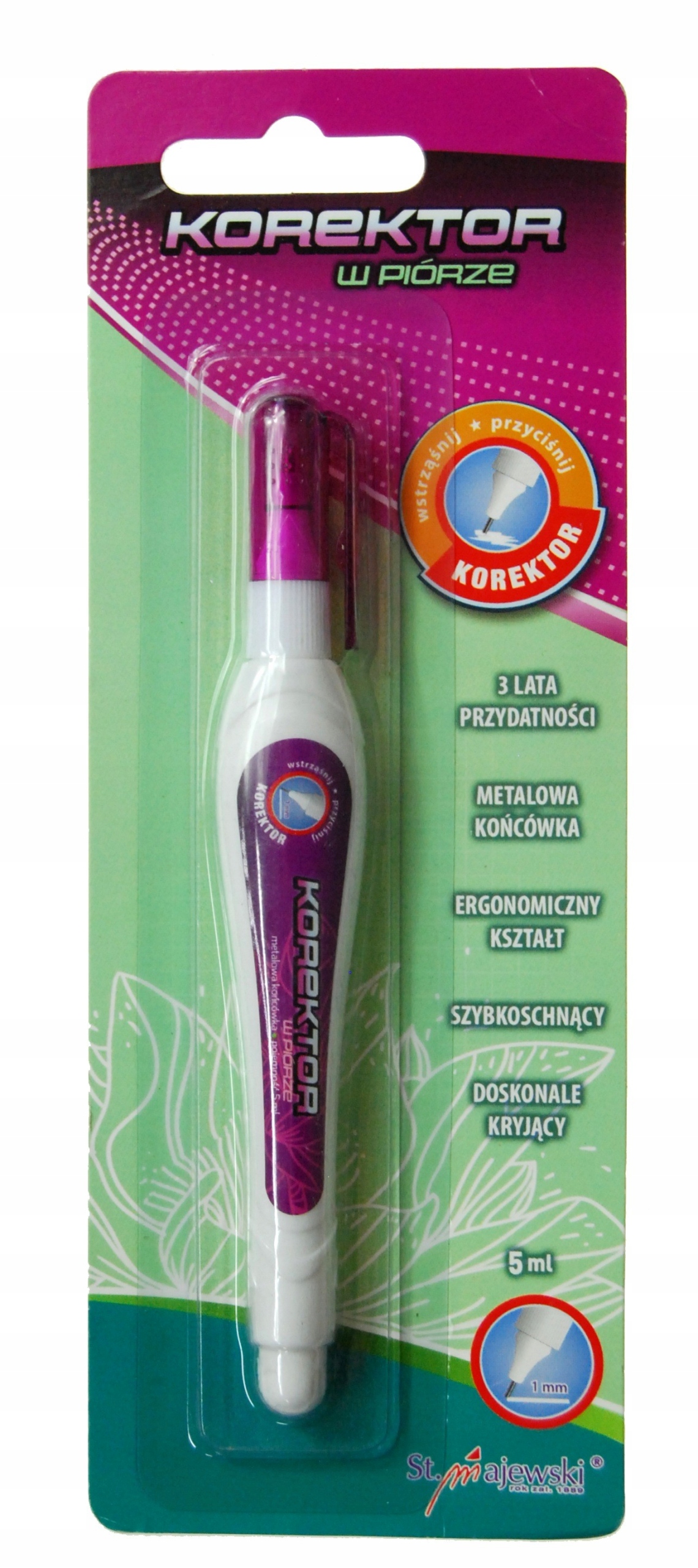 

Korektor w piórze 5 ml Majewski Fioletowy