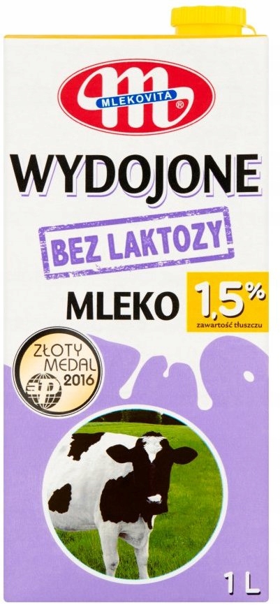 Mlekovita Mléko dojené bez laktózy 1,5% 1 l
