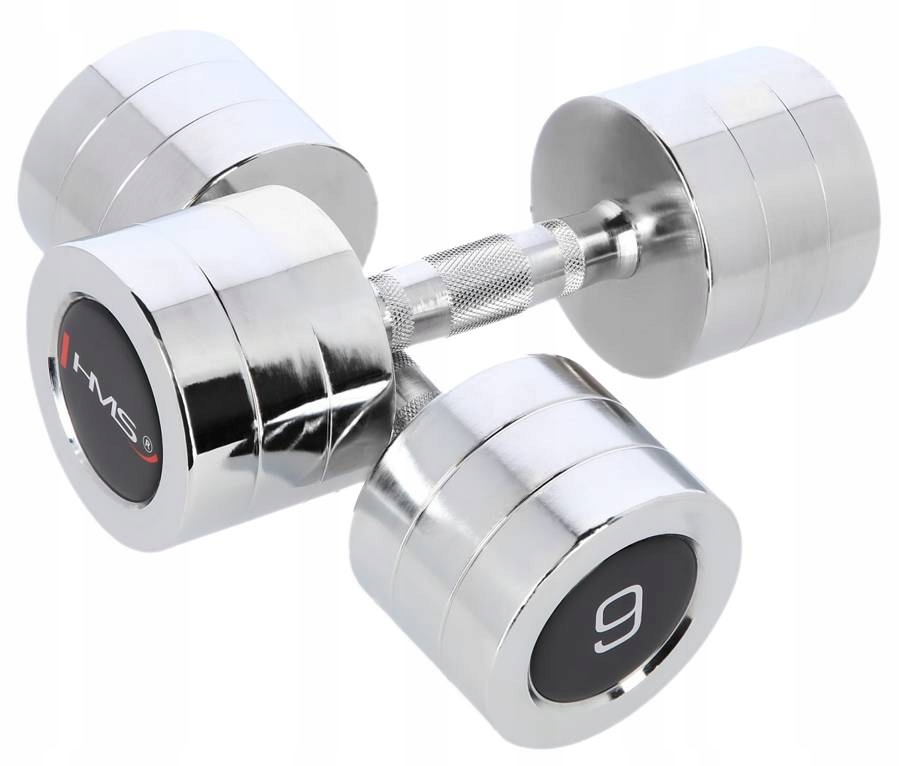Hantle Hantelki Ciężarki Chromowane 2x9 kg HMS Stan opakowania oryginalne
