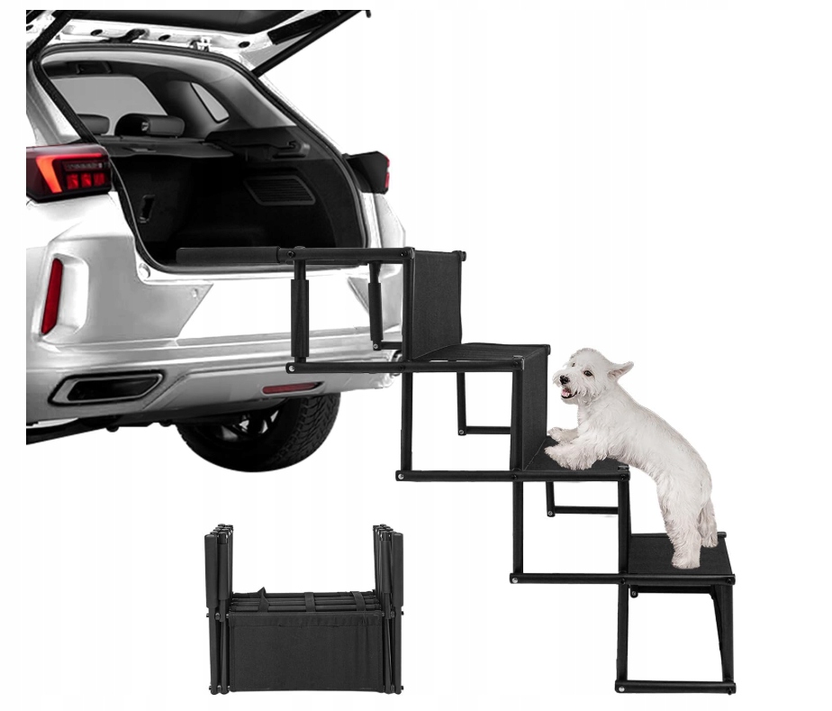 Myoyay Schody Rampa Dla Psa 4 Stopnie Rozkładane Antypoślizgowe