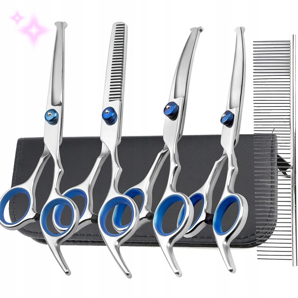 Levně Obloukové Nůžky 4V1 Groomerský Set Pro Psy Ocel 4CR Ergonomické