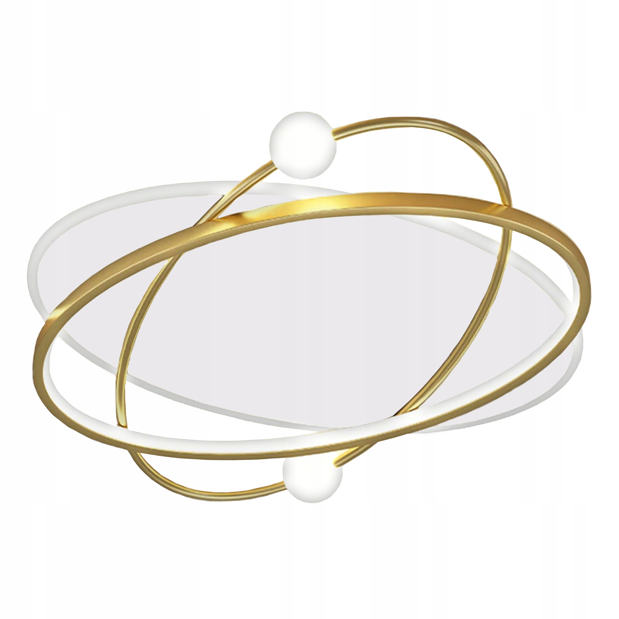

Lampa Sufitowa Wisząca Led Okręgi Złoto Biała