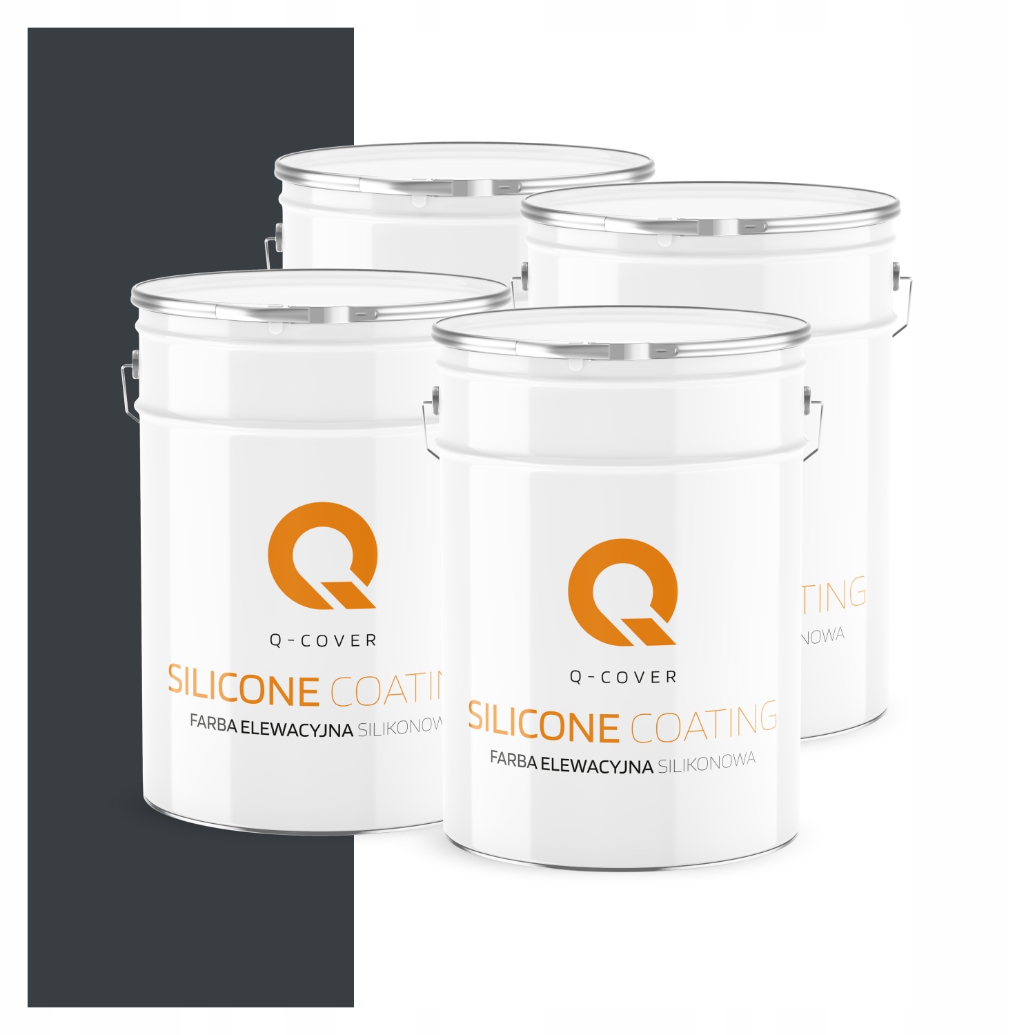 Fasádna farba 10L silikónová Uv šedá oceľová Ral 7024