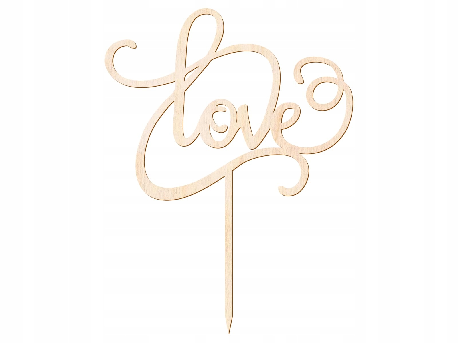 

Topper drewniany na tort Love 16x12 cm Wesele