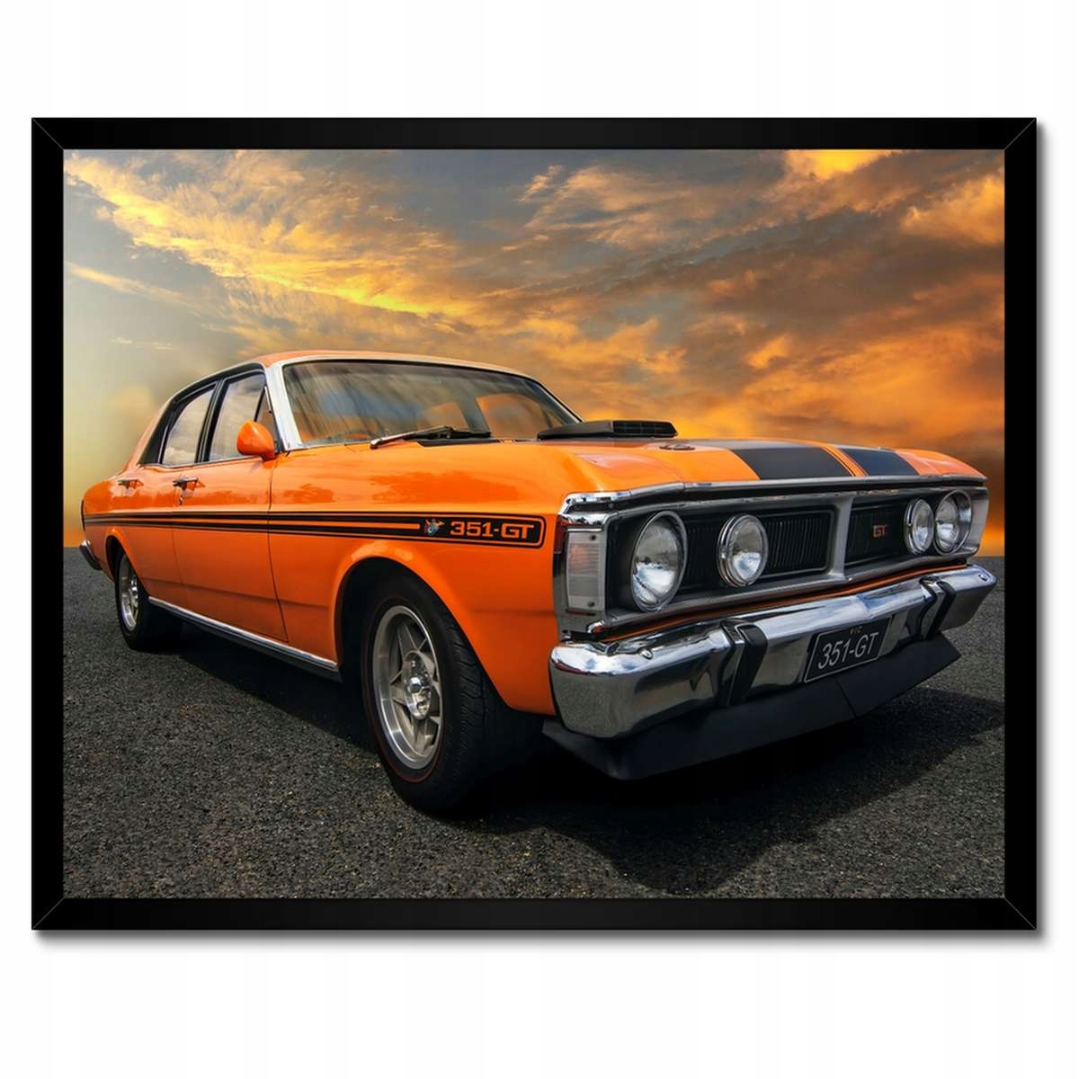 Plakáty v rámu 50x40 Oranžová Klasika Auto