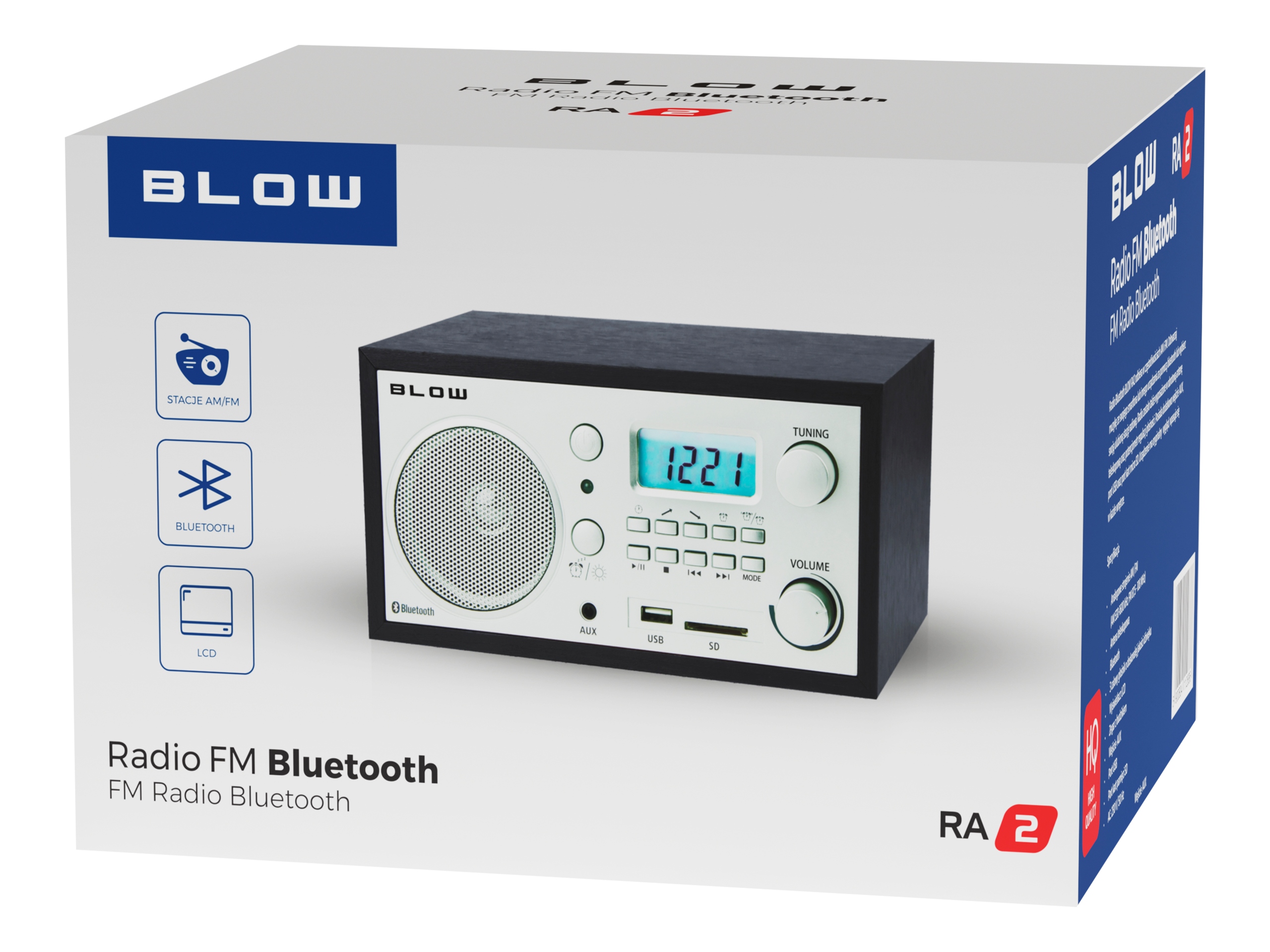 Radio analogowe BLOW Bluetooth USB SD AUX FM AM Marka Blow