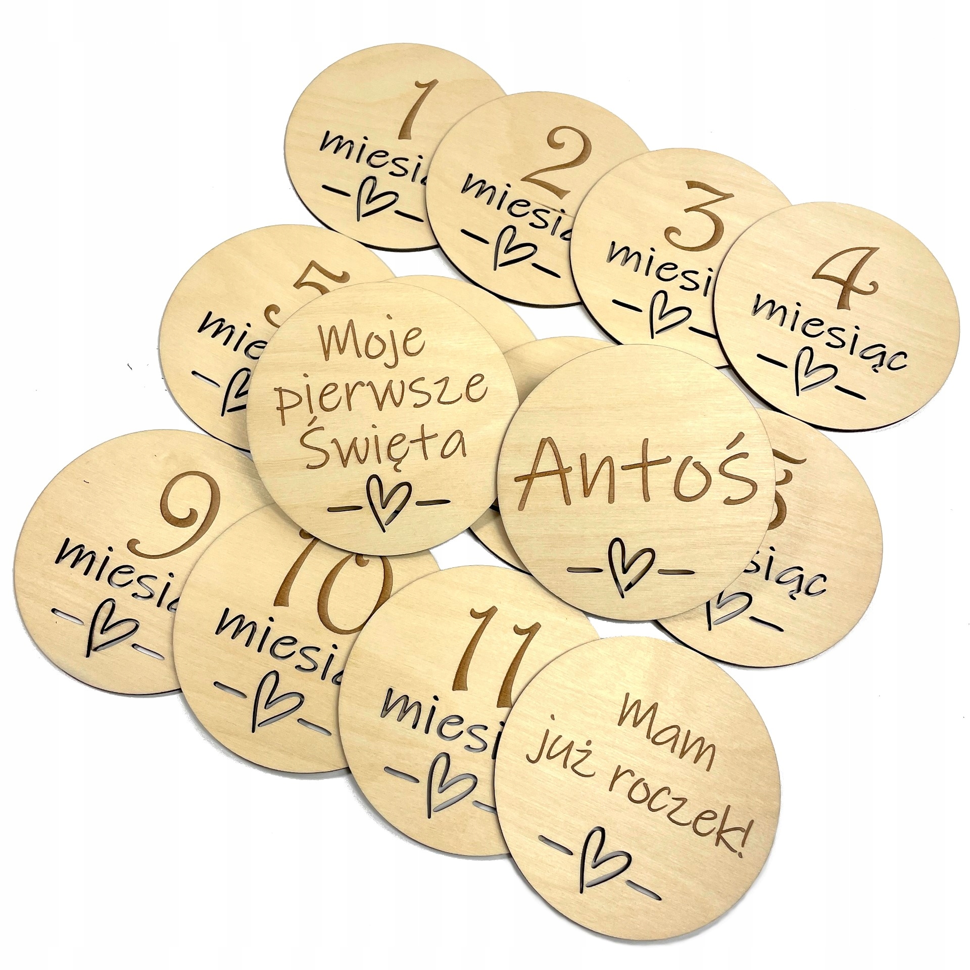 

Tabliczki Do Zdjęć Z Miesiącami Narodziny Chrzest