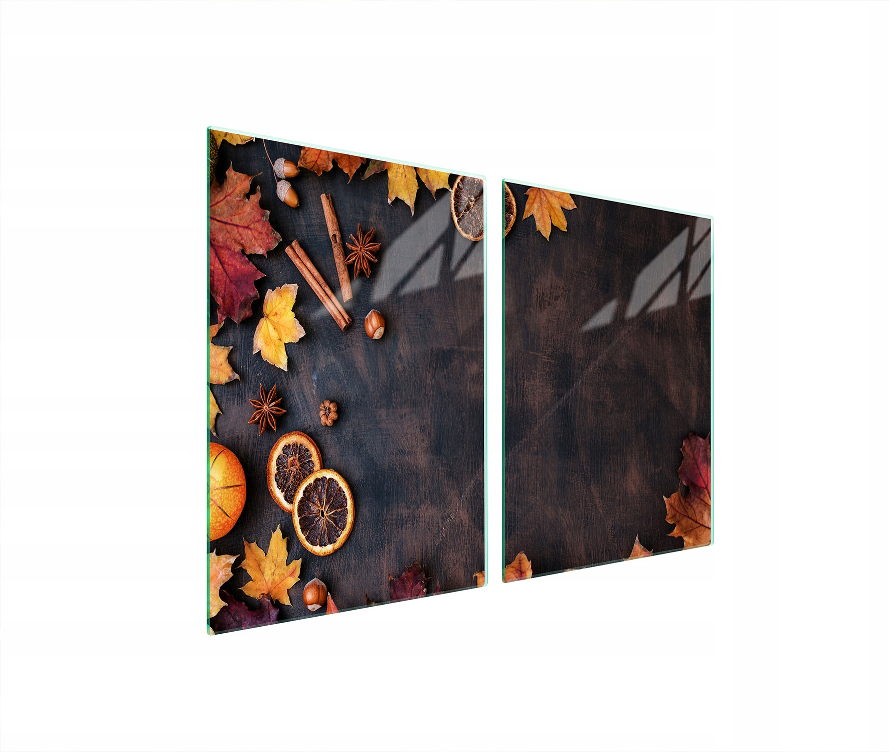 Skleněná Ochranná Deska Do Kuchyně 2x45x52 Listy Tvrzené Sklo